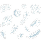 Clear Birds Sticker Flakes