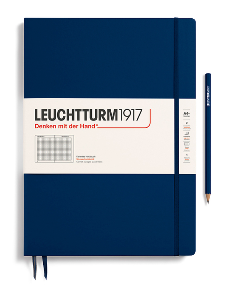 Leuchtturm1917 Master Slim Notebook- Navy Squared