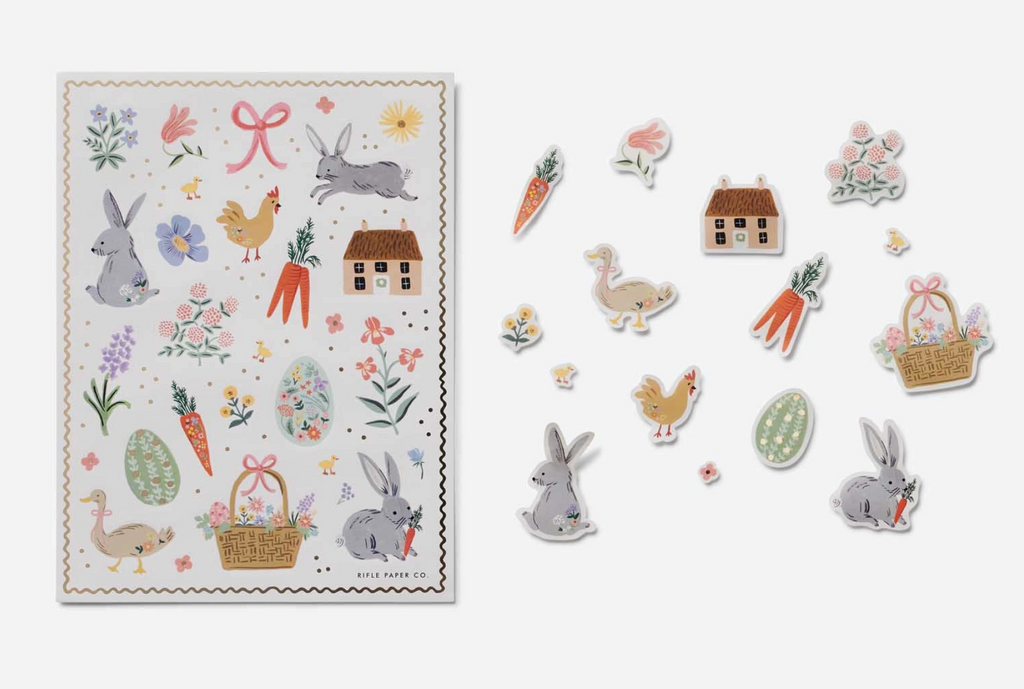 Spring Farm Easter Sticker Set