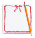 Red Ribbon Candy Chunky Notepad