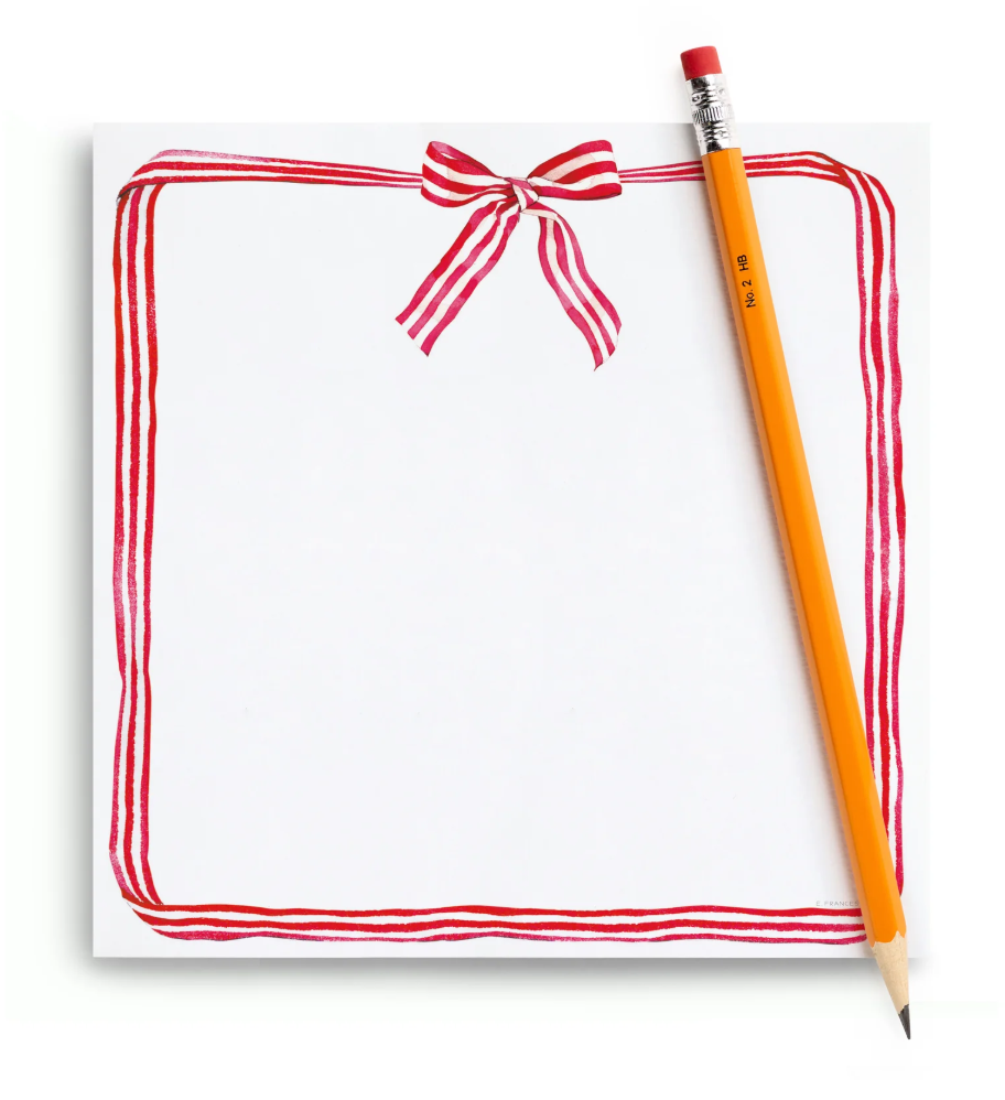 Red Ribbon Candy Chunky Notepad