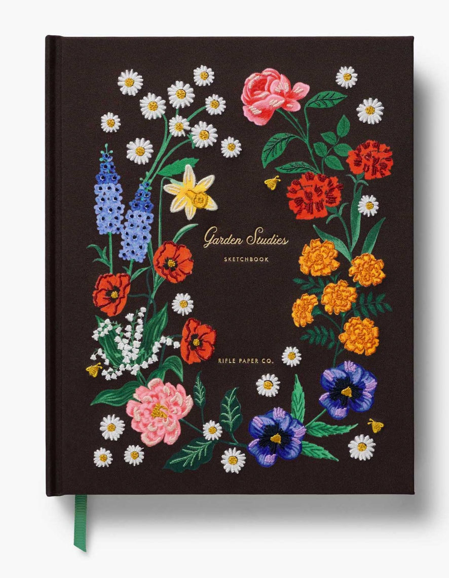 Garden Study Embroidered Sketchbook