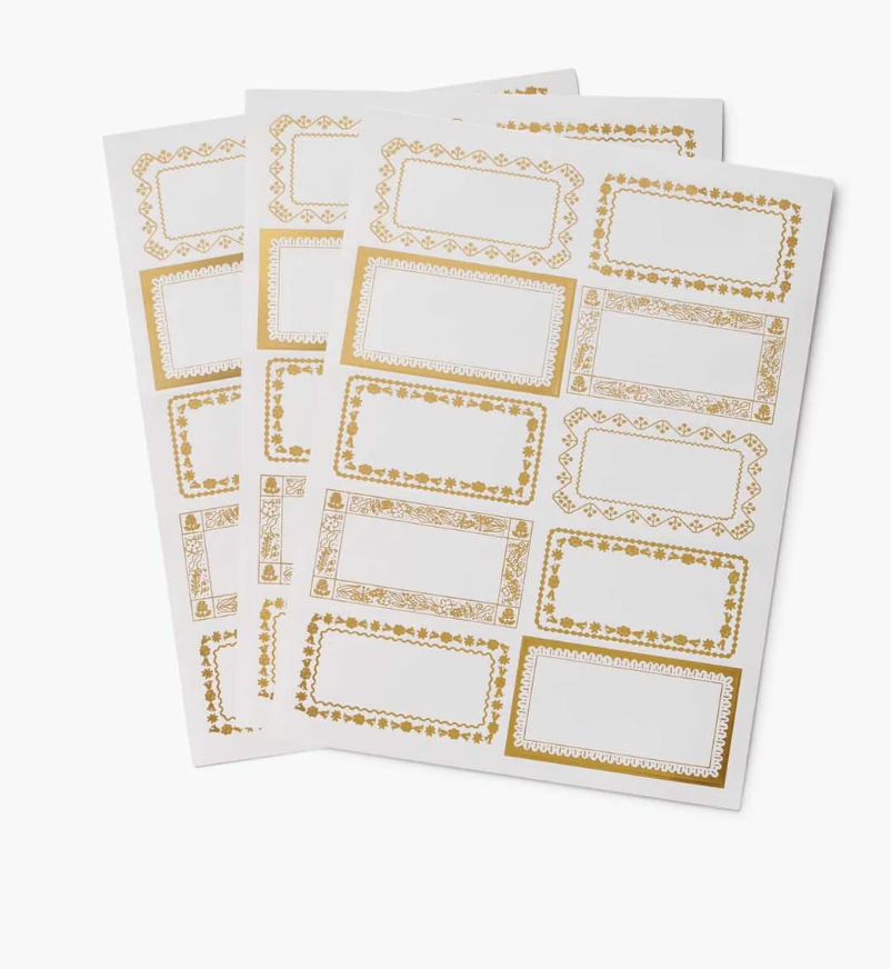 Gold Floral Multipurpose Labels