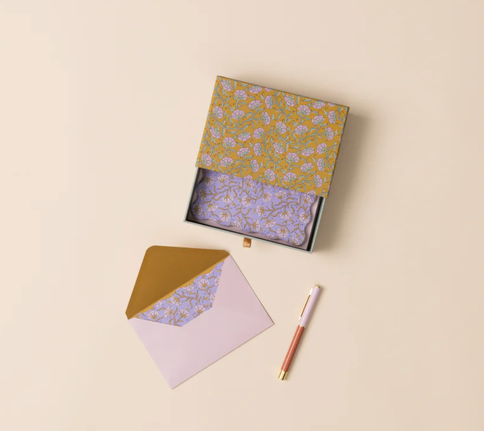 Boxed Vintage Floral Notecard Set