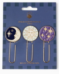 Set of 3 Paper Clips- Celestial