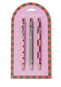 A Dopo Set Of 3 Pens - Diamond, Stripe, Check