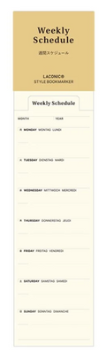 Laconic Weekly Schedule Bookmarker