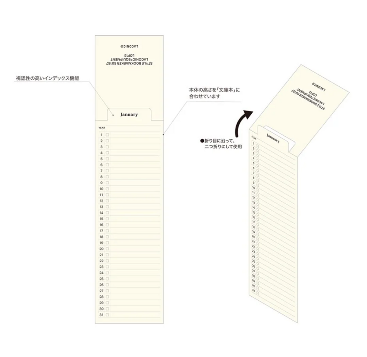 Laconic Weekly Schedule Bookmarker