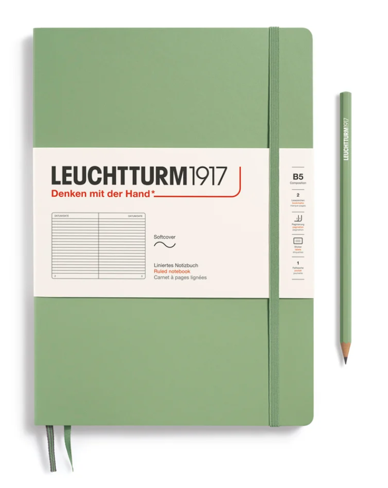 Leuchtturm1917 Composition B5 Notebook- Sage Ruled