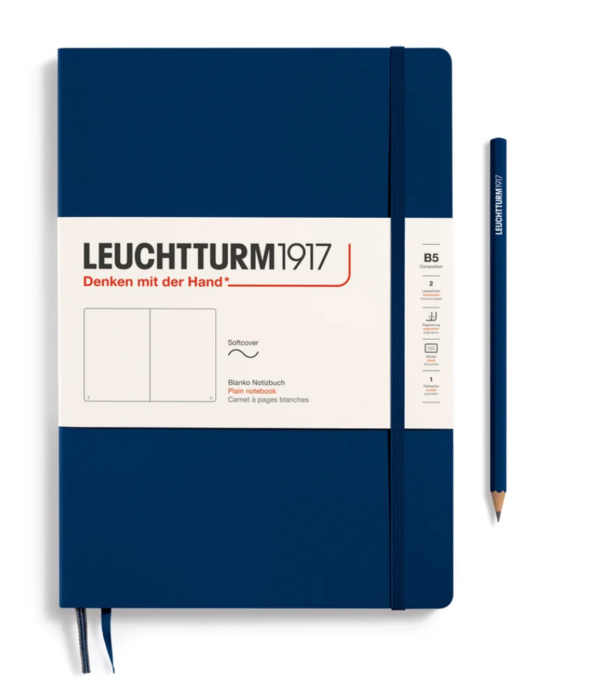 Leuchtturm1917 Composition B5 Notebook- Navy Ruled
