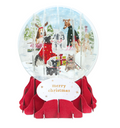Christmas Pups Pop-Up Snow Globe Card