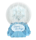 Winter Snowflake Snow Globe Greeting Card