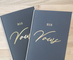 Gold Foil Printed Vow Book set (His/Her)