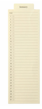 Laconic Monthly Schedule Bookmarker