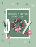 Holiday Joy Postage Stamp Card (Boxed Set of 6)