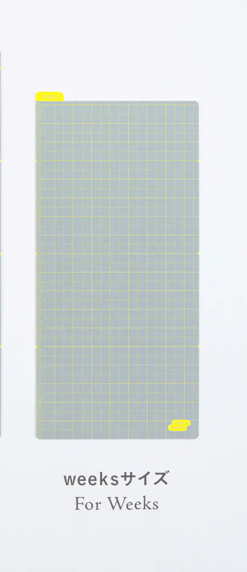 Hobonichi Techo Accessories - Pencil Board for Weeks (Ice Gray x Yellow)