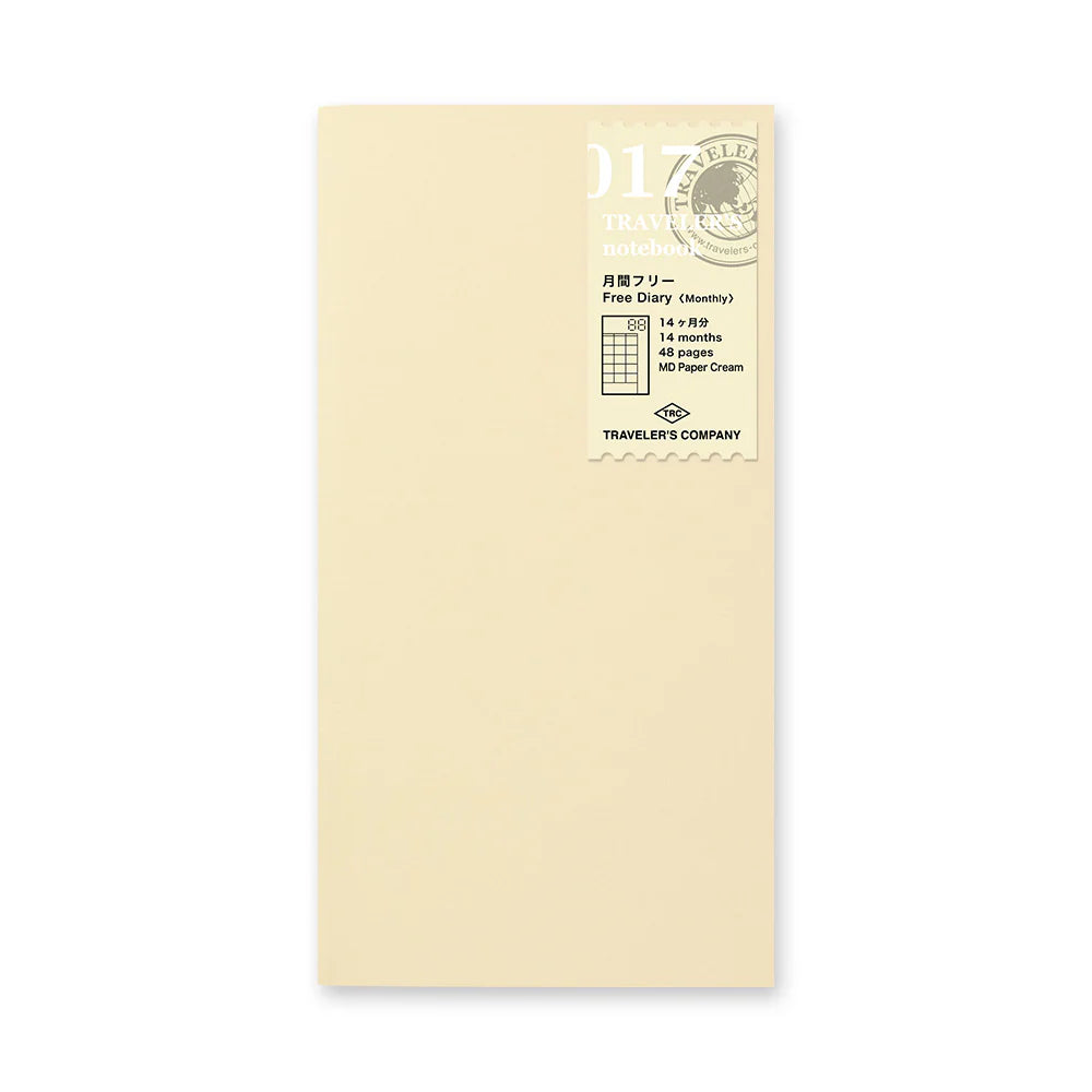 Traveler's Notebook 017 Free Diary (Monthly)