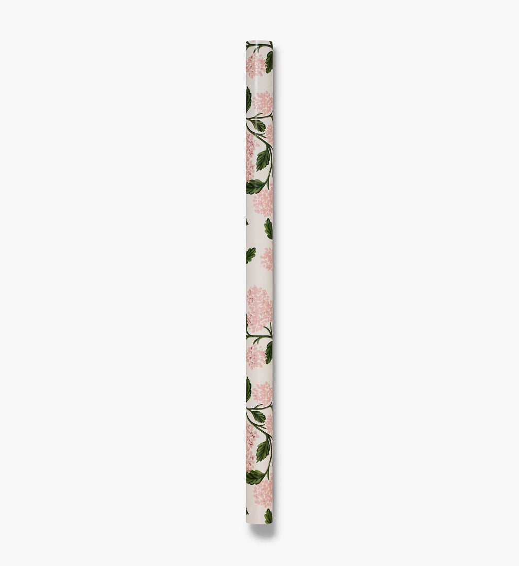 Pink Hydrangea Wrapping Paper - Continuous Roll