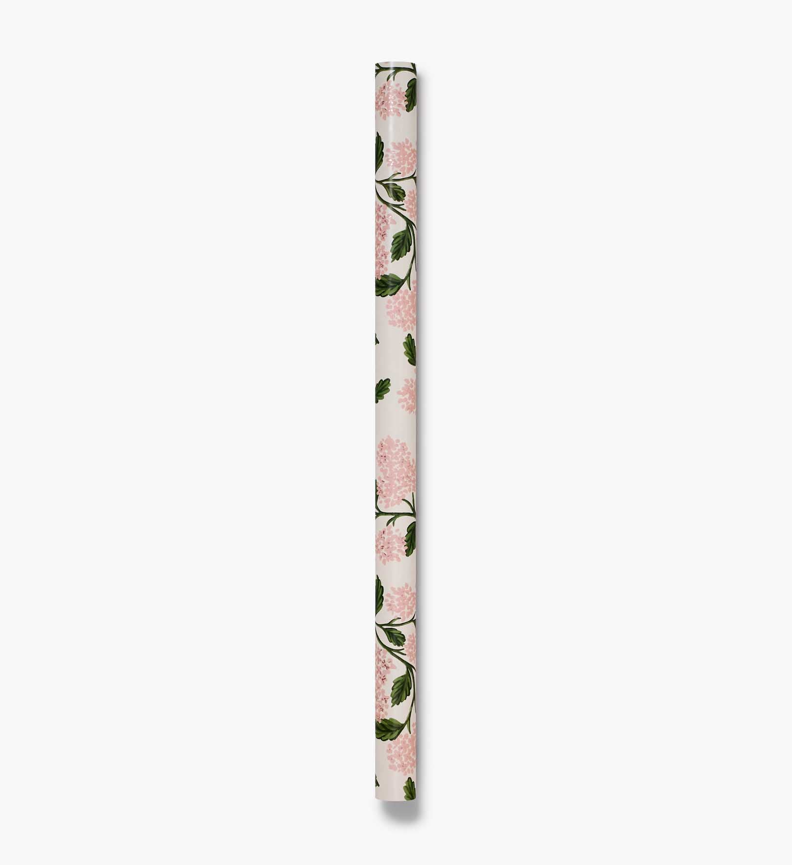 Pink Hydrangea Wrapping Paper - Continuous Roll