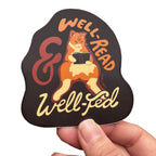 Well Read and Well Fed - Tabby Sticker