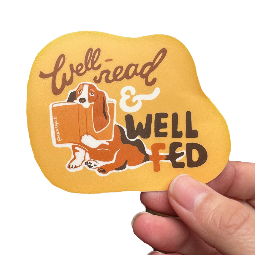 Well Read and Well Fed - Beagle Dog Sticker