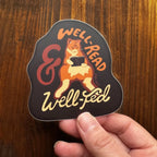 Well Read and Well Fed - Tabby Sticker