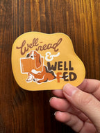 Well Read and Well Fed - Beagle Dog Sticker