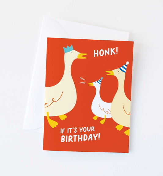 Honk! Party Geese Birthday Card