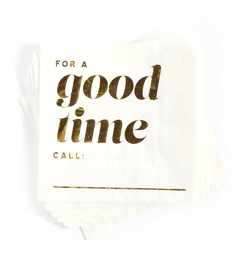 For a Good Time Call Party Napkins