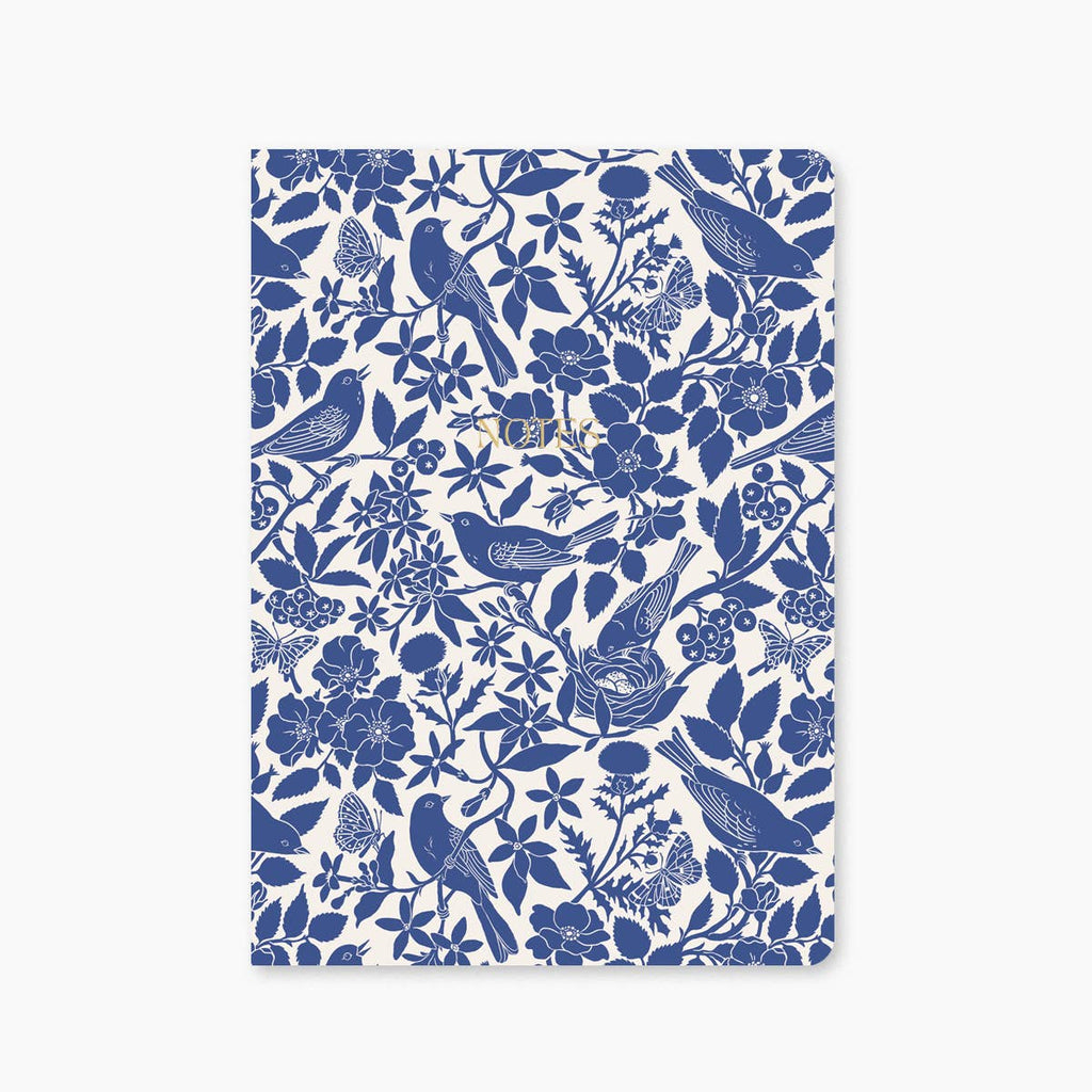Blue Birds Soft-Cover Notebook (grid)
