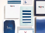 Navy Stripe Gift Tissue Paper, 10 Sheets