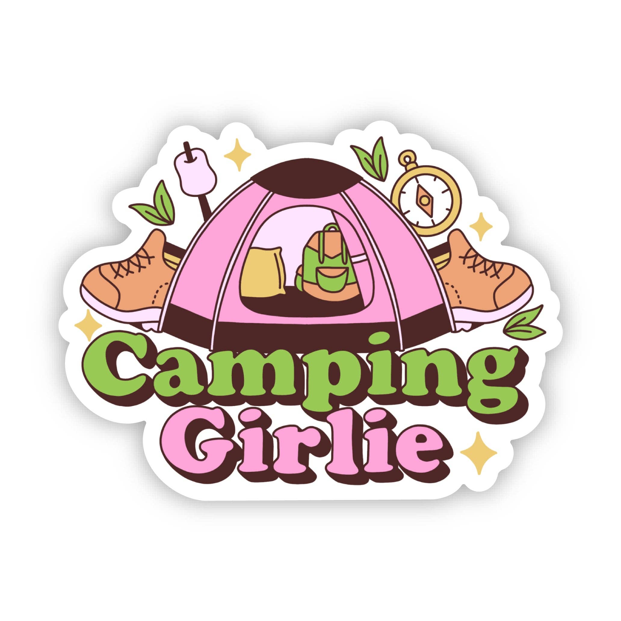 Camping Girlie Sticker