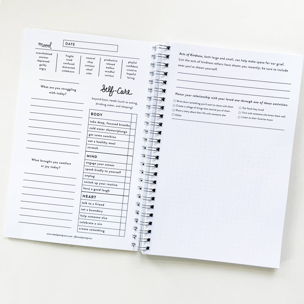 Grief Spiral Notebook and Journal