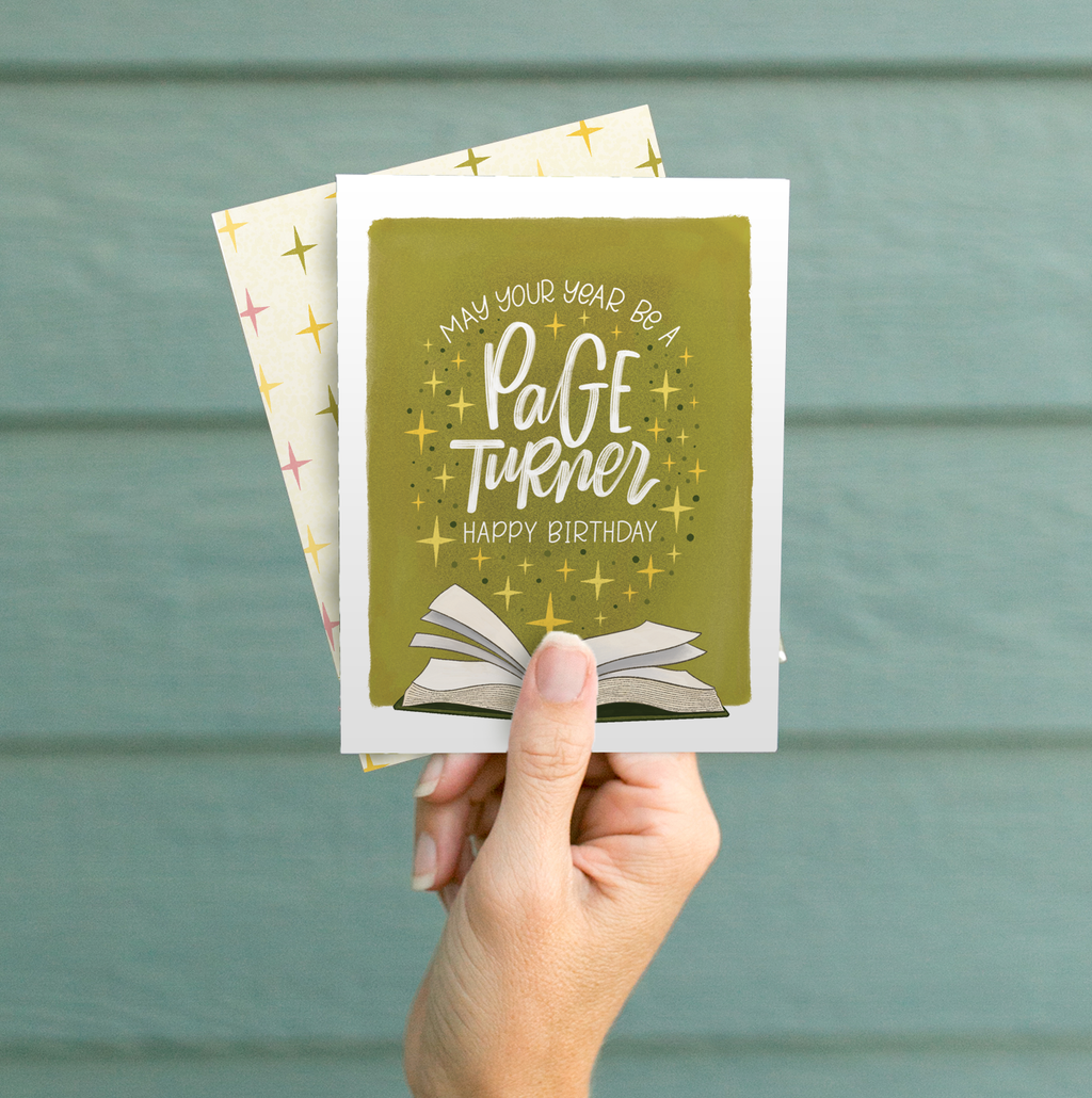 Page Turner Birthday | Book Lover Birthday Greeting Card