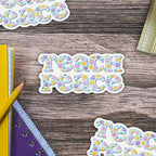 Teach Peace Light Blue Sticker