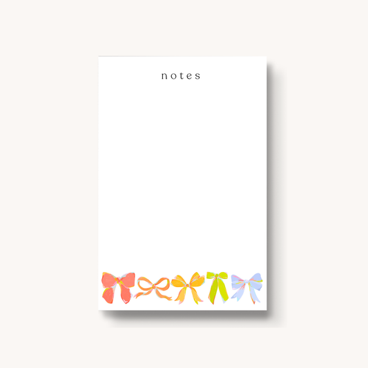 Rainbow Bows Notepad, 4x6 in.