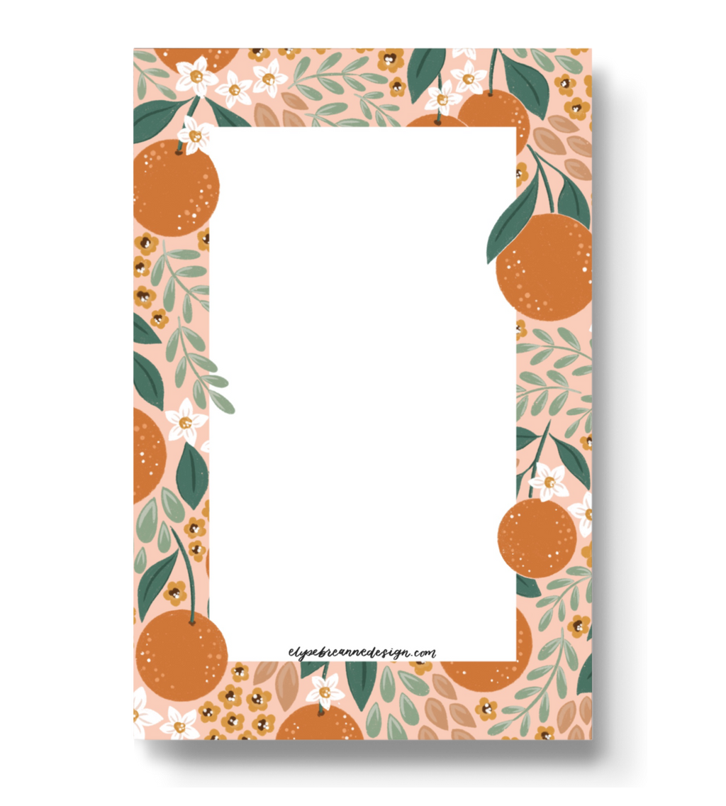 Oranges Notepad, 4x6 in.