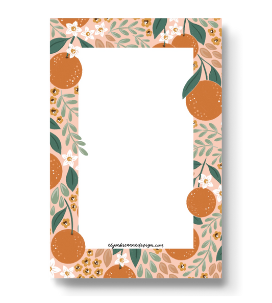 Oranges Notepad, 4x6 in.