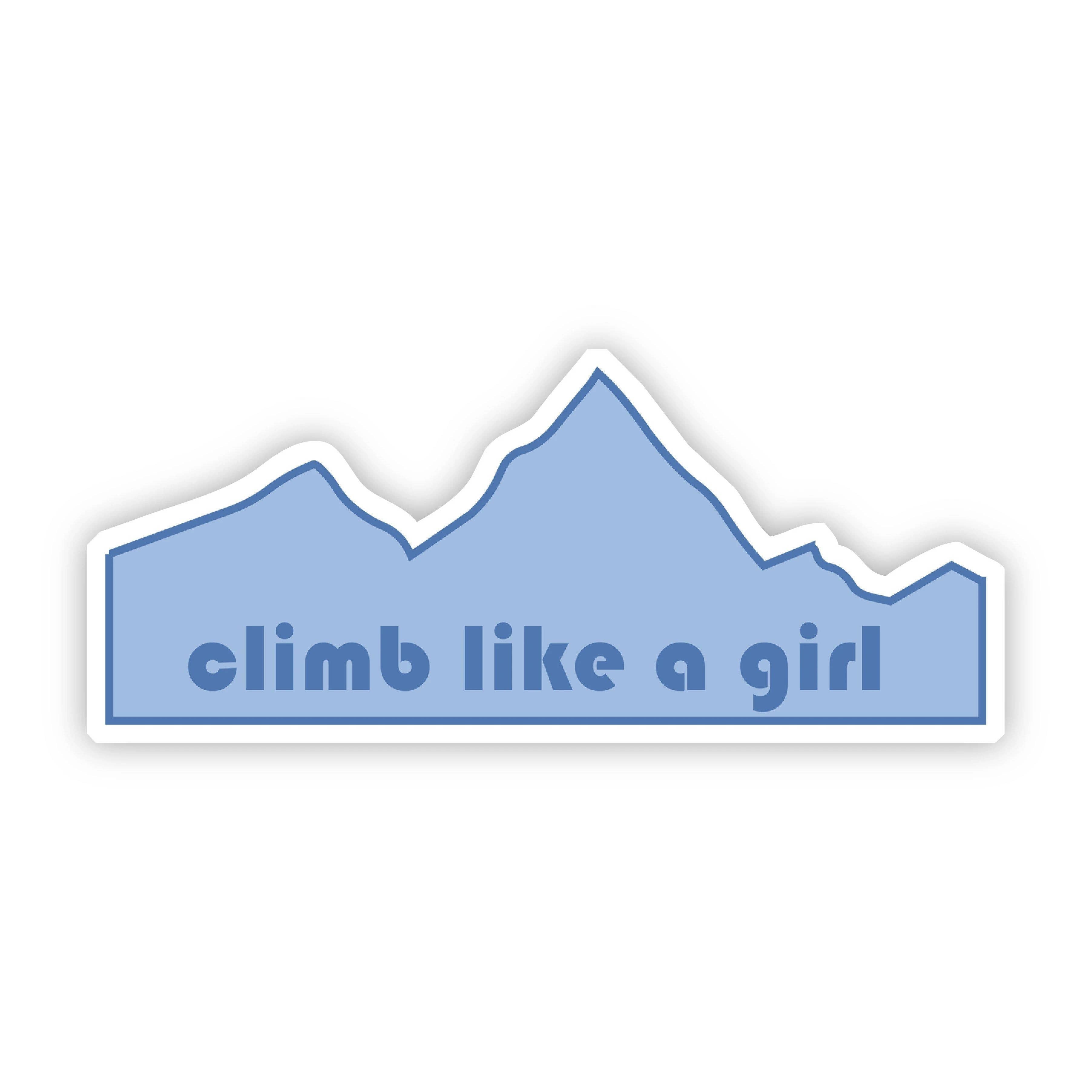 Climb Like A Girl Mountain Sticker