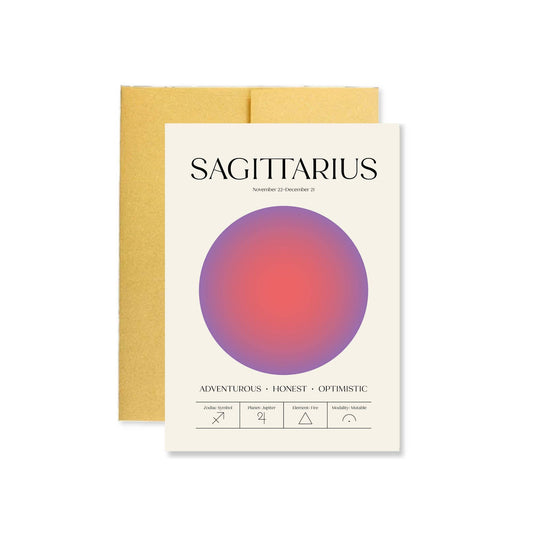 Sagittarius Zodiac Aura Greeting Card