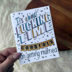 "It's about f*cking time" funny wedding card