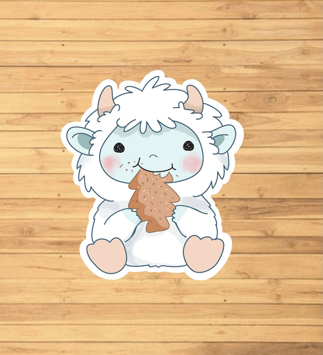 Yeti Eating Cookie Sticker