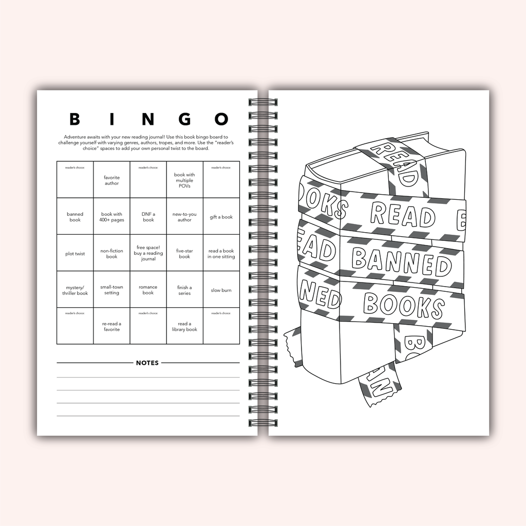 Reading Heart Reading Log Journal | Book Review Tracker