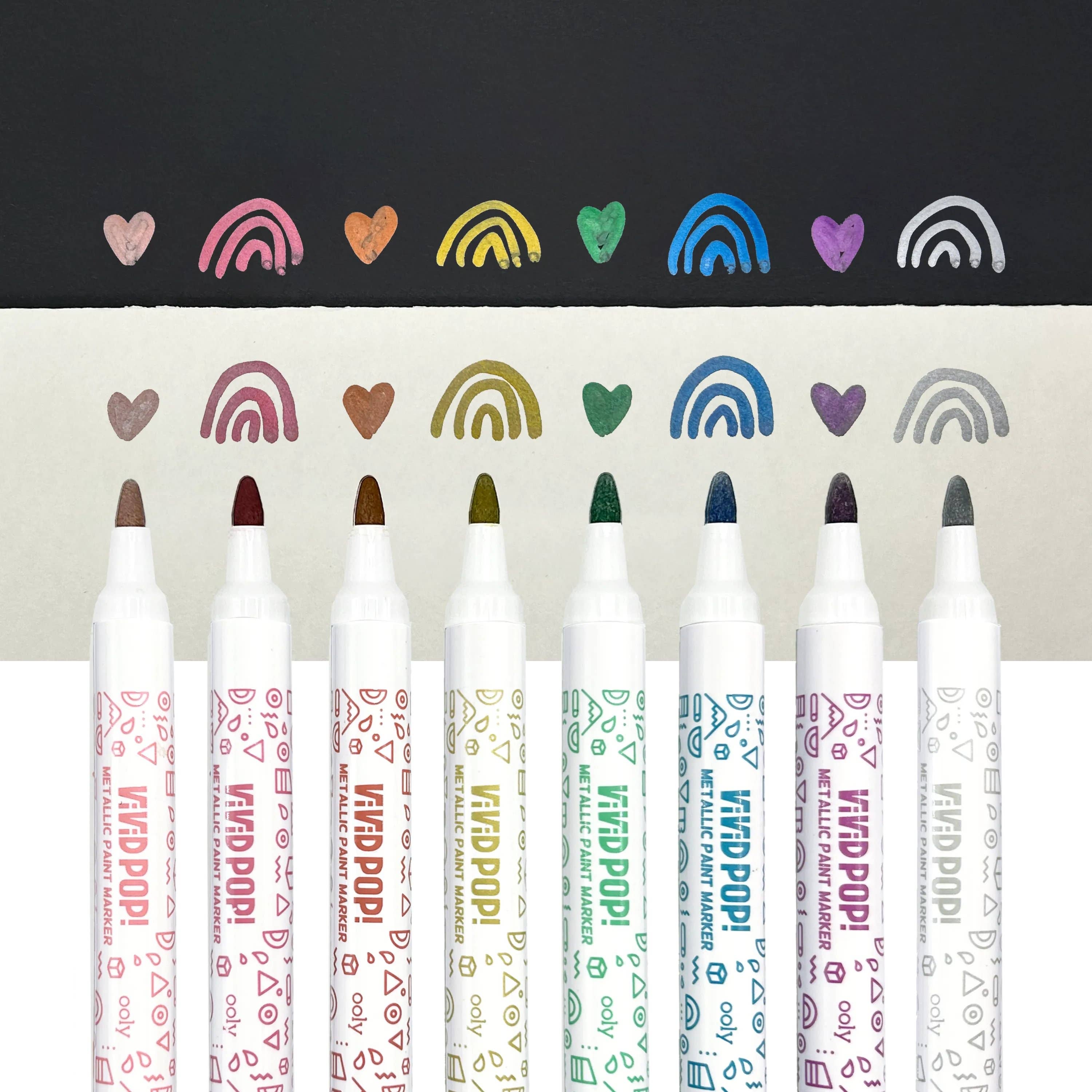 Vivid Pop! Water-Based Paint Markers: Metallic