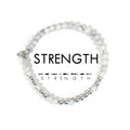 Morse Code Bracelet - Strength - Silver