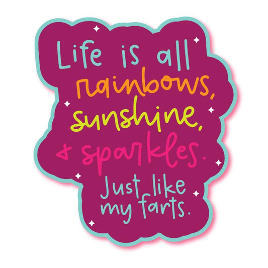 Rainbow Sunshine Farts Sticker