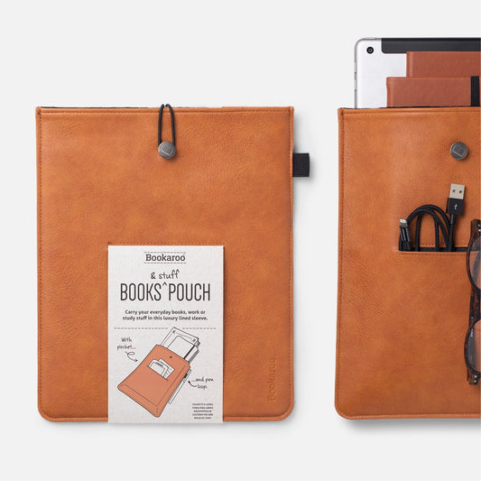 Bookaroo Books & Stuff Pouch- Brown