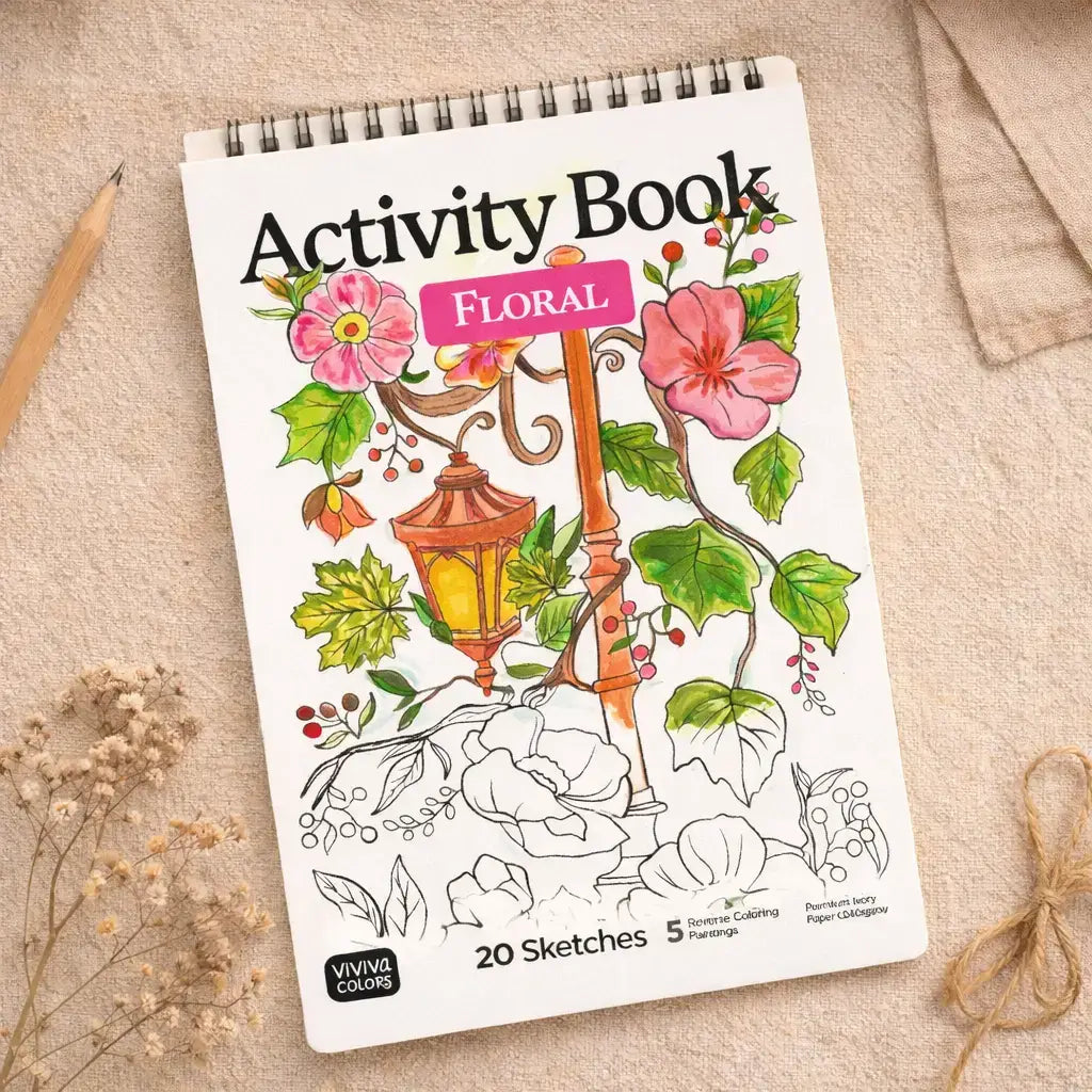 Floral Adult Coloring Book  -  A5 (Casepack of 5)