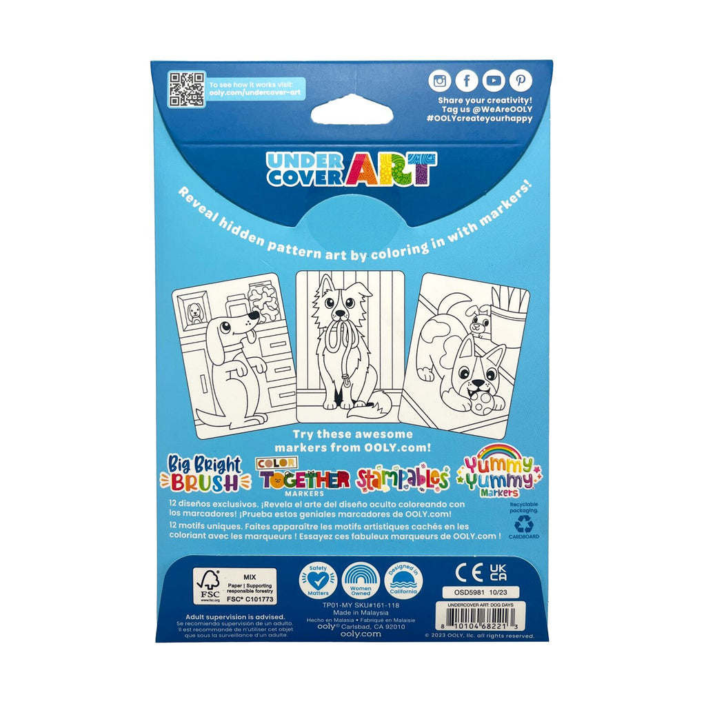 Undercover Art Hidden Patterns Coloring Activity- Dog Days