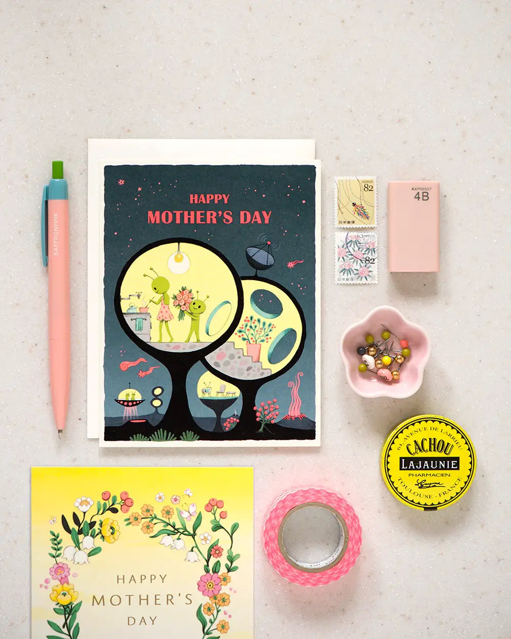 Yellow Floral Mother's Day Greeting Card